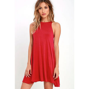 Lulus Tupelo Honey Berry Red Dress - Size M
